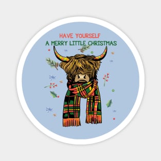 Highland Cow Christmas Spirit Magnet